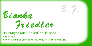 bianka friedler business card